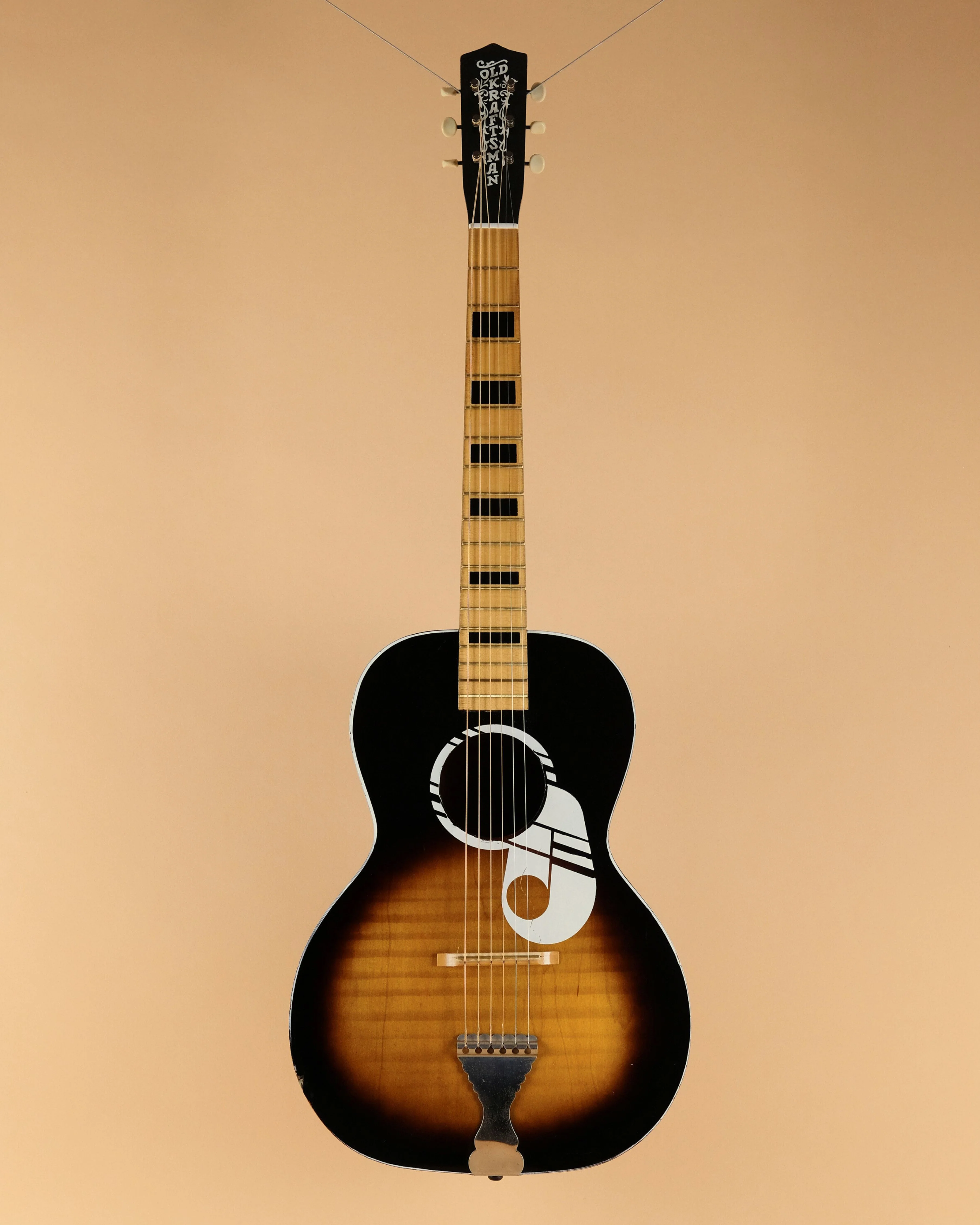1960s Old Kraftsman by Kay Music Note Parlour Sunburst - Image 3