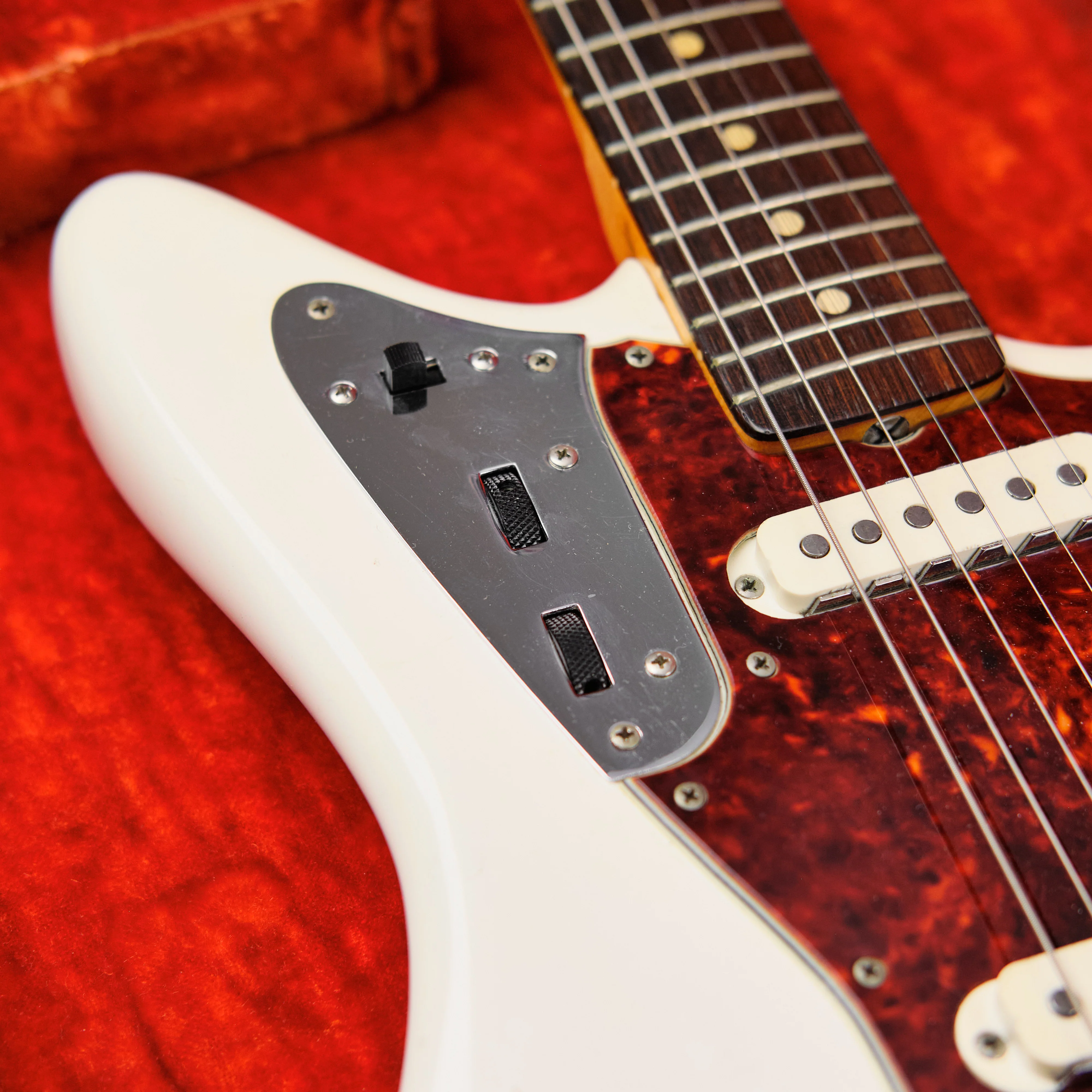 1963 Fender Jaguar Olympic White Matching Headstock - Image 7