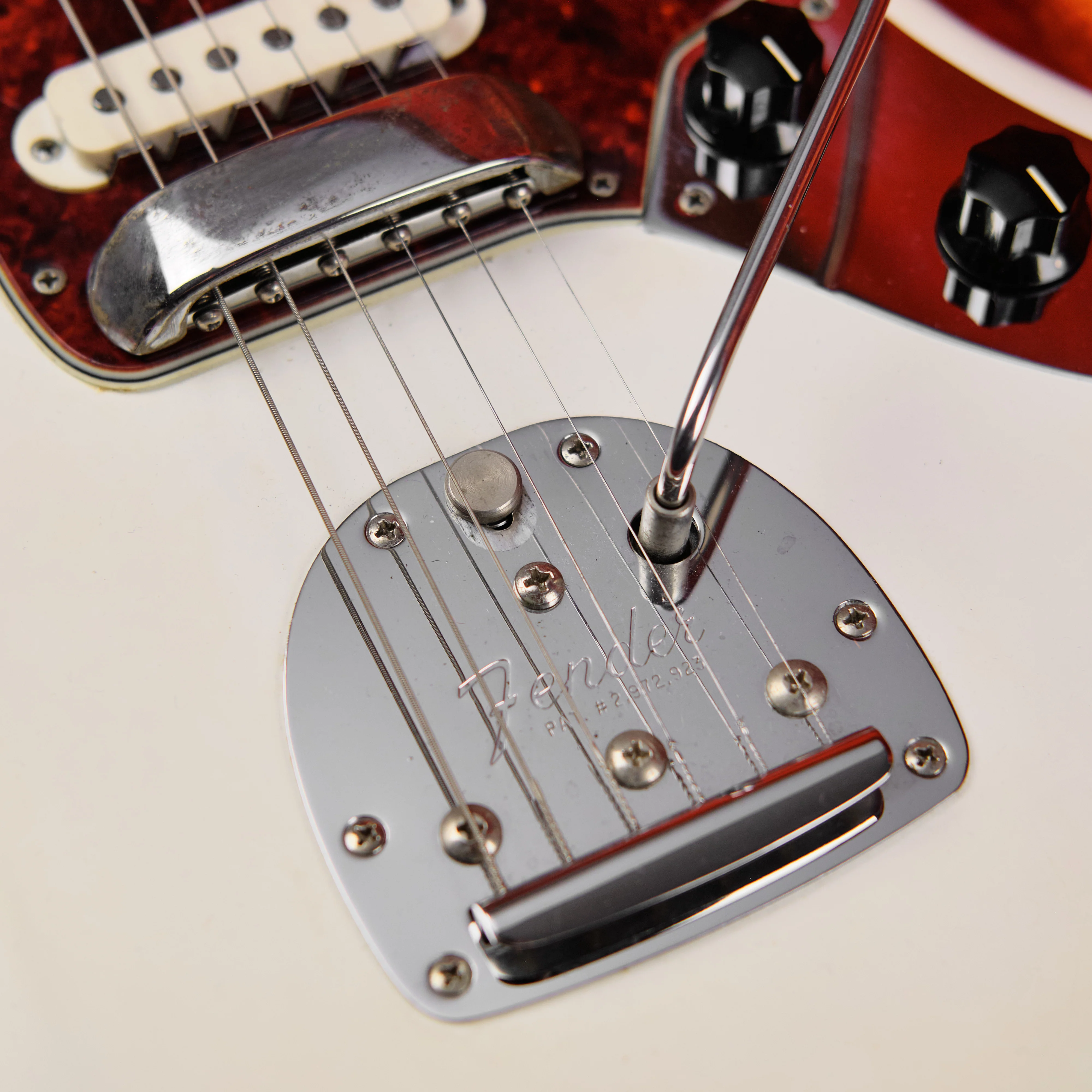 1963 Fender Jaguar Olympic White Matching Headstock - Image 8