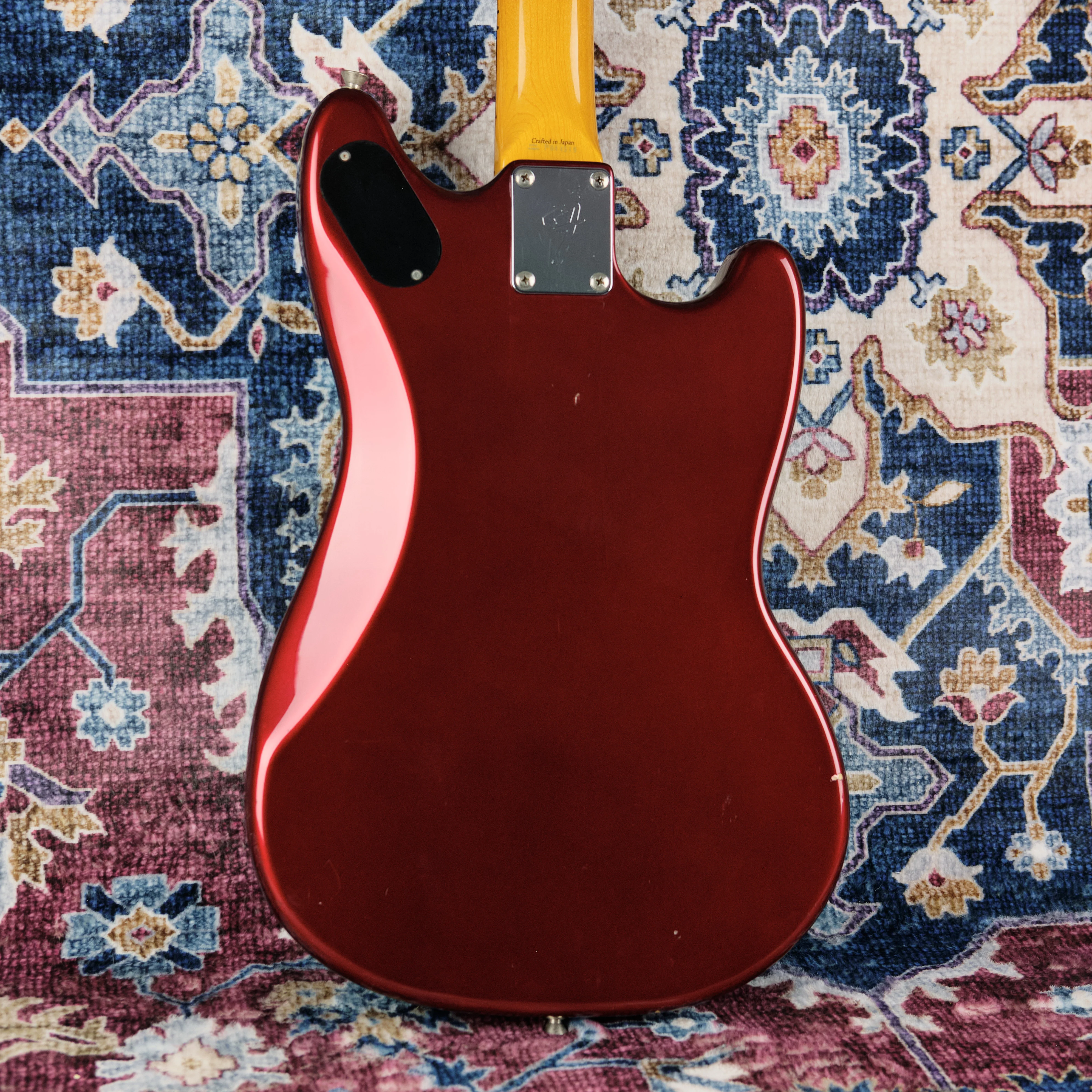 2000s Fender CIJ MG-69 Mustang Left-Handed Candy Apple Red - Image 3