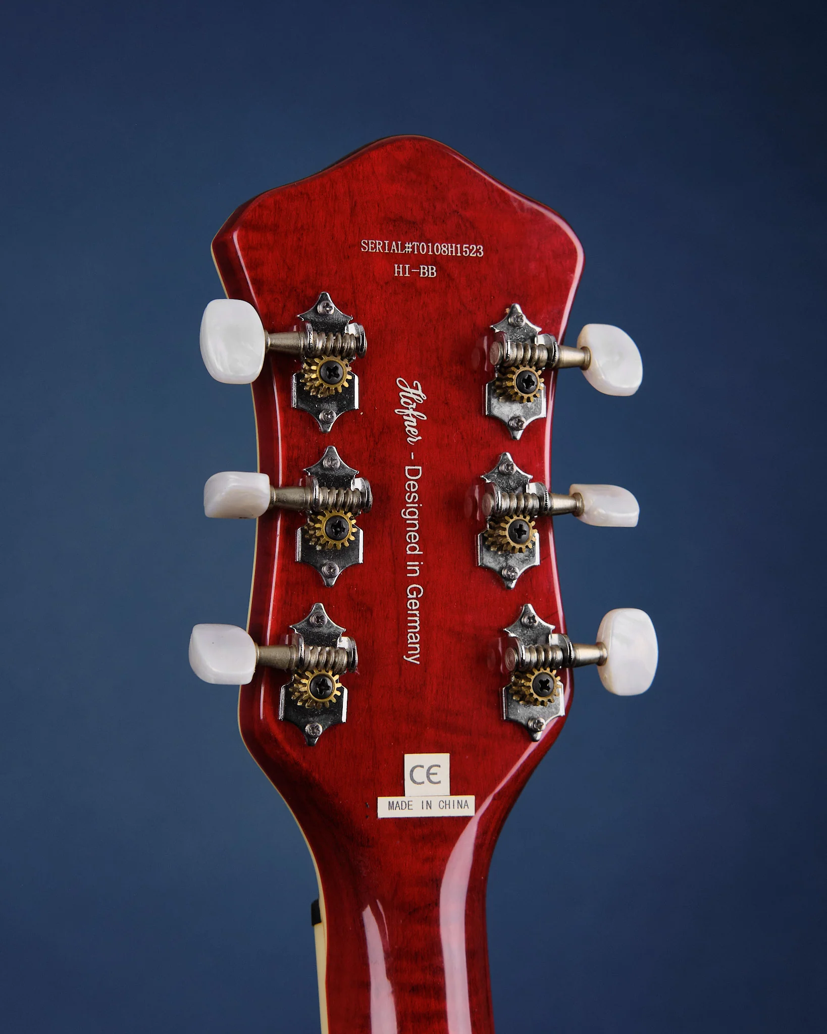 Hofner HI-459-PE-R Ignition Violin Guitar Red (Second-Hand) - Image 5